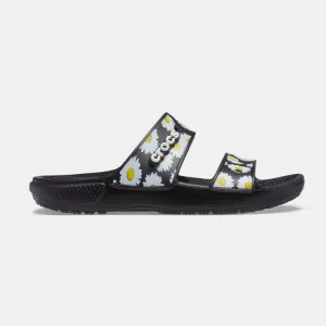 כפכף קרוקס סלייד שחור בהדפס פרחוני Classic Crocs Vacay Black Daisy 207284-0zi