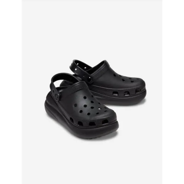 כפכפי פלטפורמה קרוקס קראש יוניסקס בצבע שחור Crocs 207521-001 Classic Crush Clog,BLACK