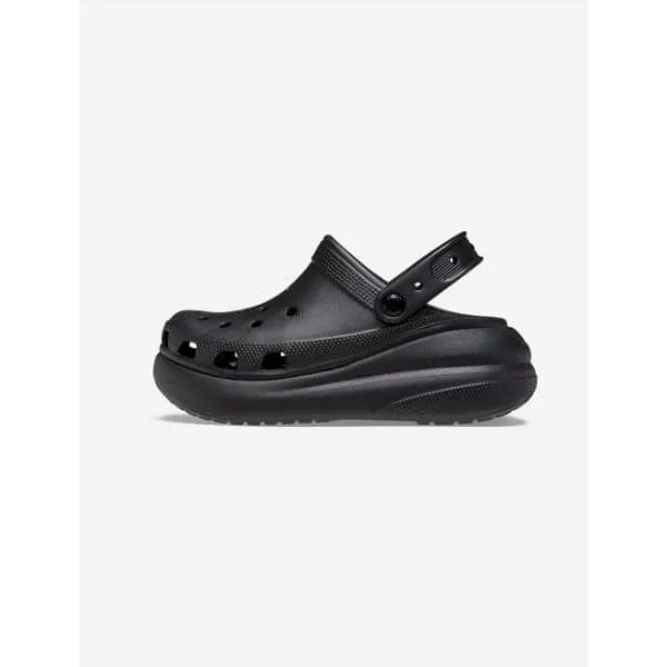 כפכפי פלטפורמה קרוקס קראש יוניסקס בצבע שחור Crocs 207521-001 Classic Crush Clog,BLACK