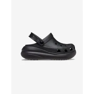 כפכפי פלטפורמה קרוקס קראש יוניסקס בצבע שחור Crocs 207521-001 Classic Crush Clog,BLACK