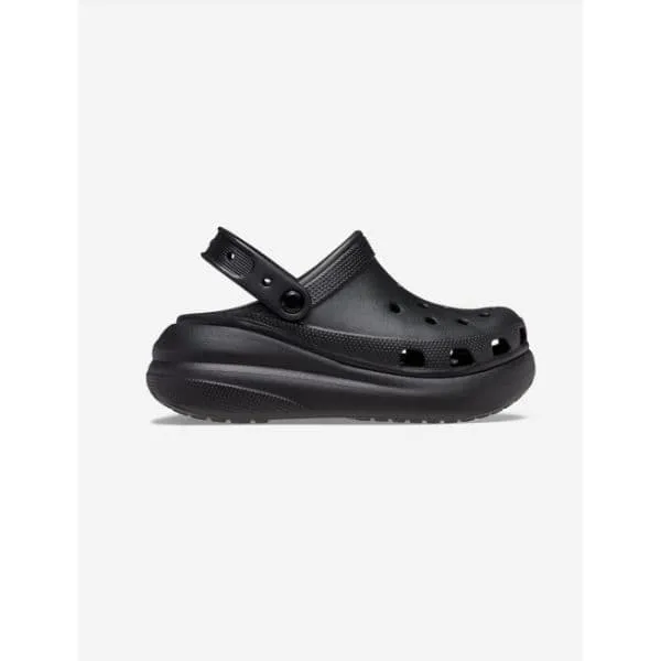 כפכפי פלטפורמה קרוקס קראש יוניסקס בצבע שחור Crocs 207521-001 Classic Crush Clog,BLACK