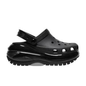 כפכפי קרוקס פלטפורמה במהדורה מיוחדת Crocs Classic Mega Crush Clog Black noir 207988-001