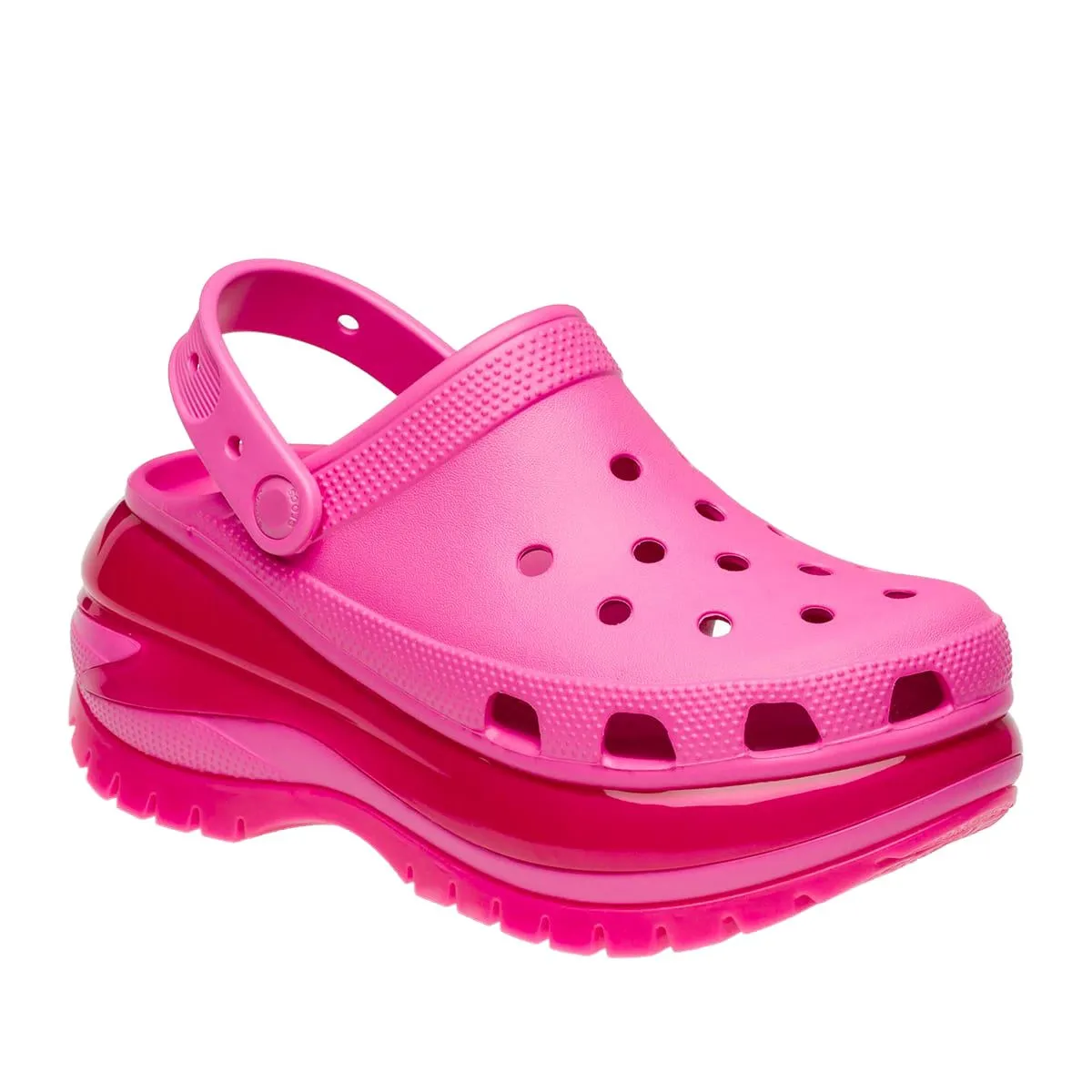 כפכפי קרוקס פלטפורמה במהדורה מיוחדת Crocs Classic Mega Crush Clog Black noir 207988-6ub
