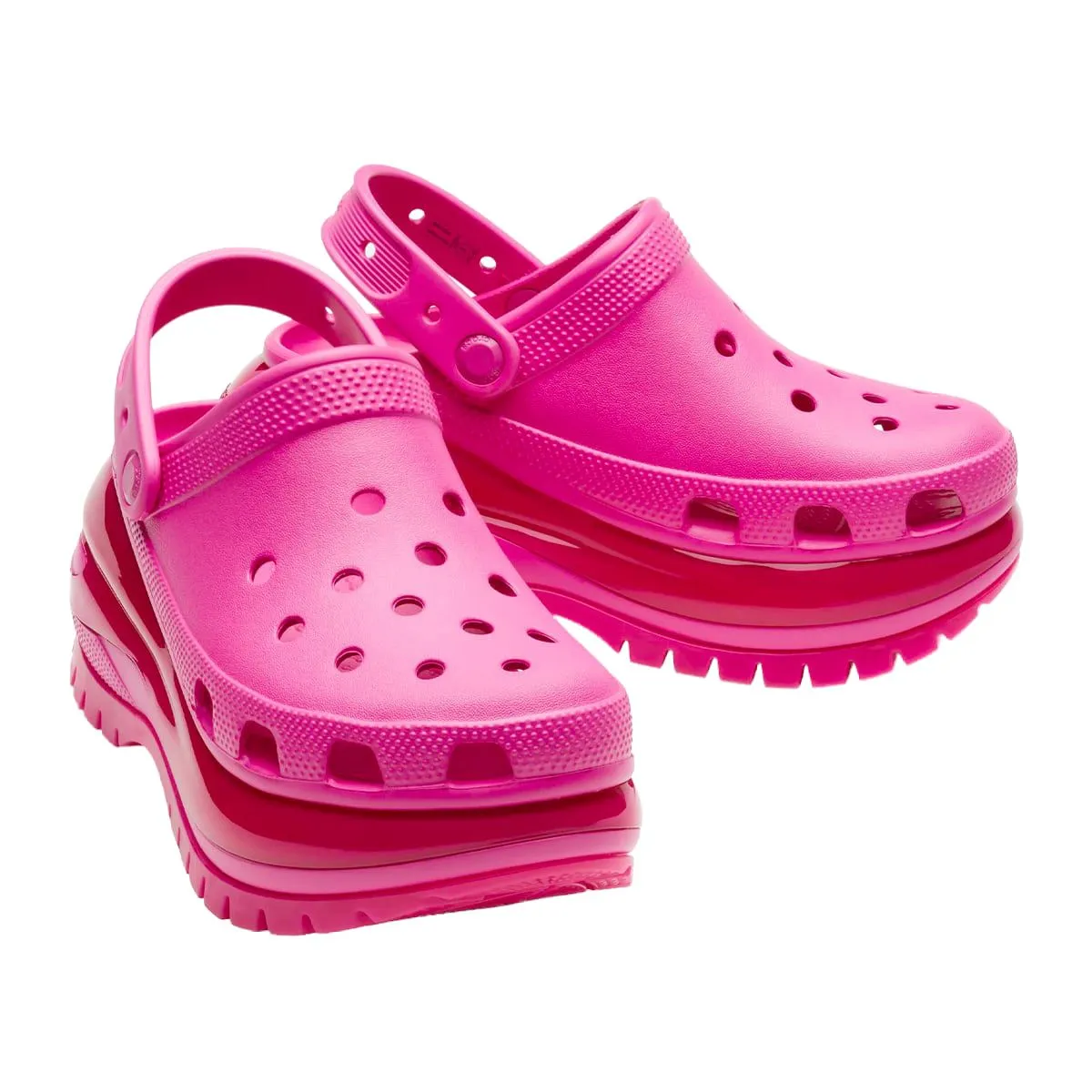 כפכפי קרוקס פלטפורמה במהדורה מיוחדת Crocs Classic Mega Crush Clog Black noir 207988-6ub