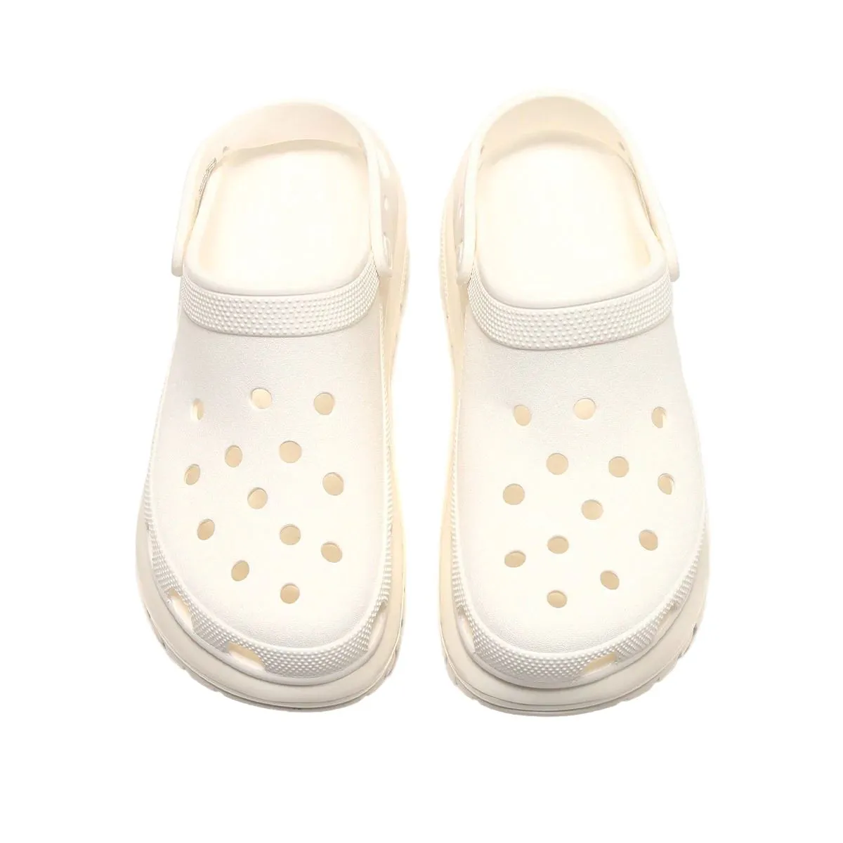 כפכפי קרוקס פלטפורמה במהדורה מיוחדת Crocs Classic Mega Crush Clog White blanc 207988-100