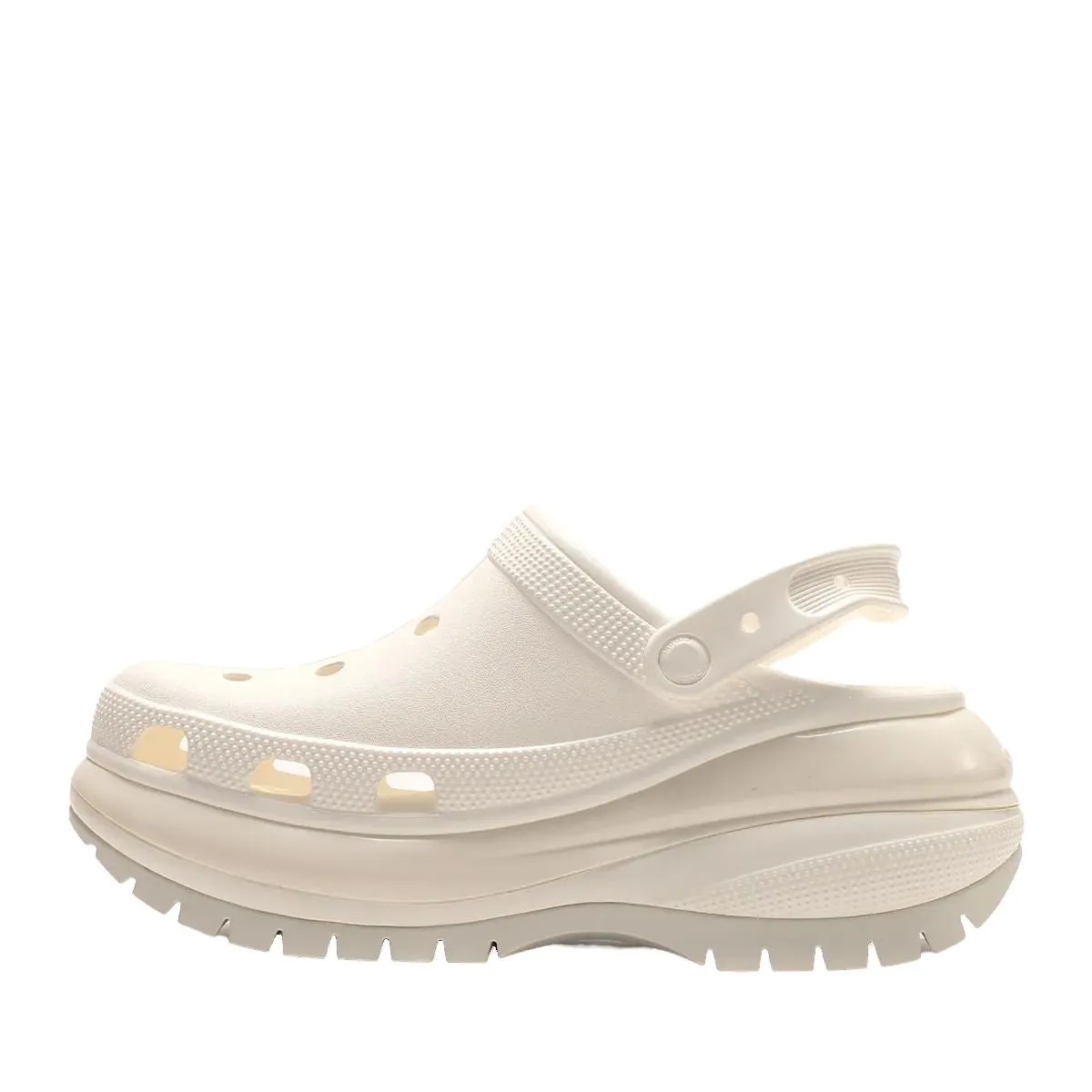 כפכפי קרוקס פלטפורמה במהדורה מיוחדת Crocs Classic Mega Crush Clog White blanc 207988-100