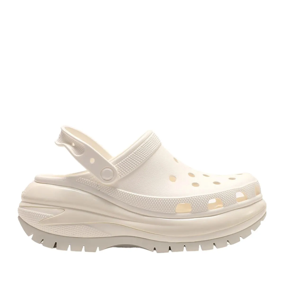 כפכפי קרוקס פלטפורמה במהדורה מיוחדת Crocs Classic Mega Crush Clog White blanc 207988-100