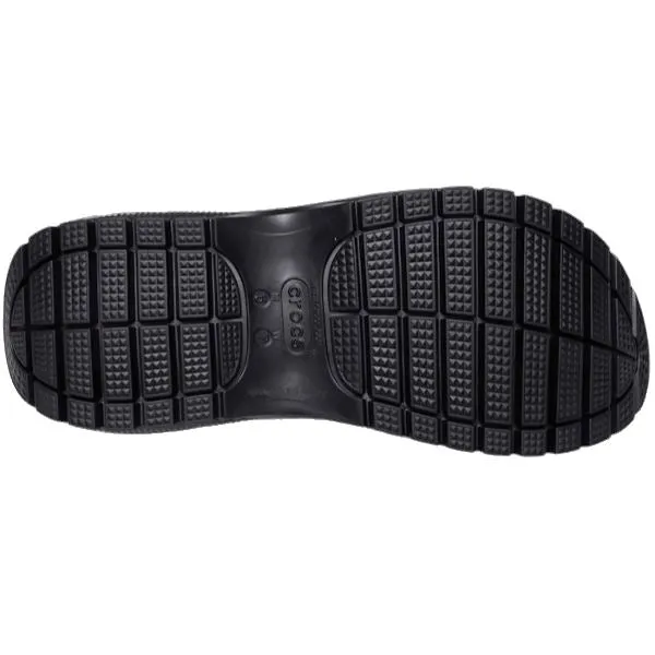 סנדלי קרורס פלטפורמה במהדורה מיוחדת Crocs Classic Mega Crush Sandal Black noir 207989-001