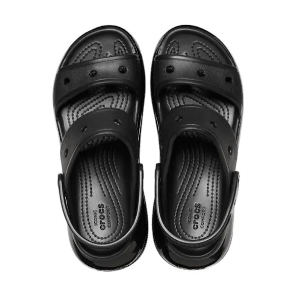 סנדלי קרורס פלטפורמה במהדורה מיוחדת Crocs Classic Mega Crush Sandal Black noir 207989-001