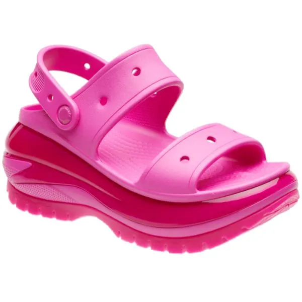 סנדלי קרוקס פלטפורמה במהדורה מיוחדת Crocs Classic Mega Crush Sandal Juice 207989-6UB