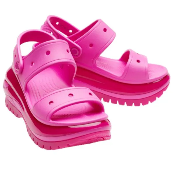 סנדלי קרוקס פלטפורמה במהדורה מיוחדת Crocs Classic Mega Crush Sandal Juice 207989-6UB