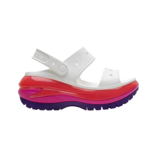 סנדלי קרוקס פלטפורמה במהדורה מיוחדת Crocs Classic Mega Crush Sandal Neon Purple 207989-94S