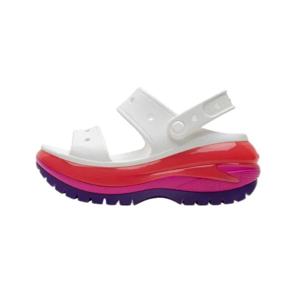 סנדלי קרוקס פלטפורמה במהדורה מיוחדת Crocs Classic Mega Crush Sandal Neon Purple 207989-94S