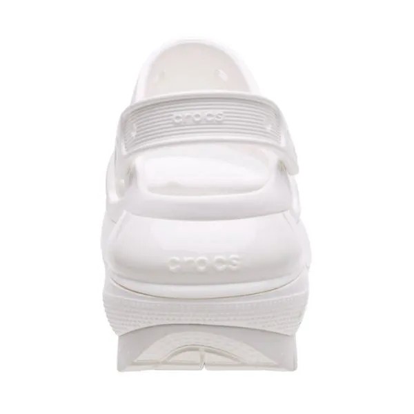 סנדלי קרורס פלטפורמה במהדורה מיוחדת Crocs Classic Mega Crush Sandal White blanc 207989-100