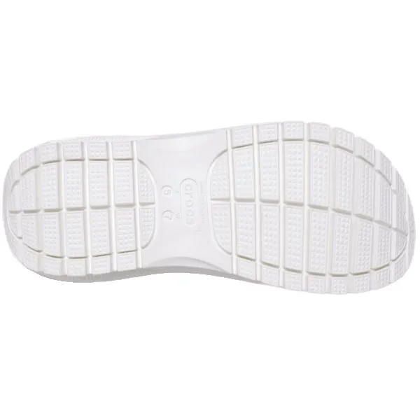 סנדלי קרורס פלטפורמה במהדורה מיוחדת Crocs Classic Mega Crush Sandal White blanc 207989-100