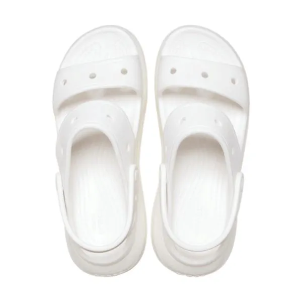 סנדלי קרורס פלטפורמה במהדורה מיוחדת Crocs Classic Mega Crush Sandal White blanc 207989-100