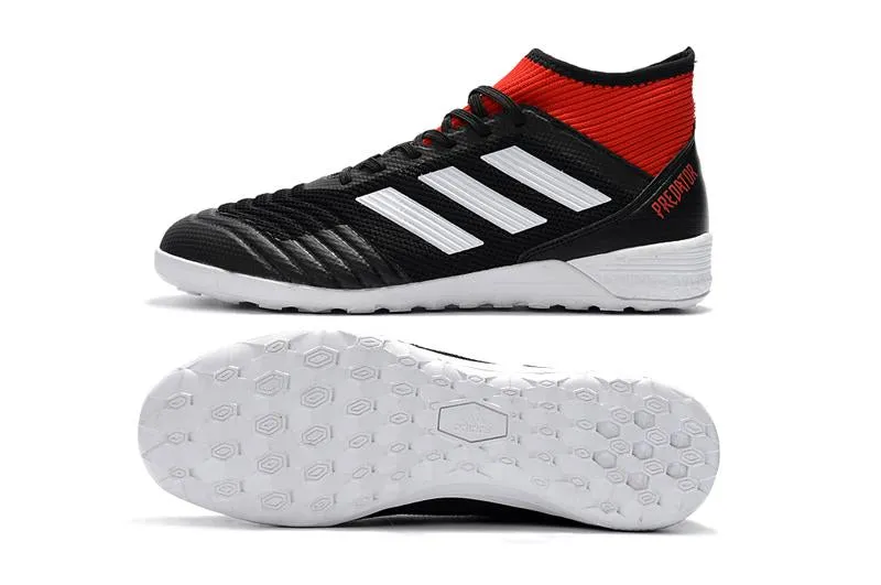 Adidas Predator IC Indoor Flat Soccer Shoes Black/White/Red