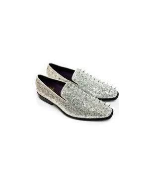 After Midnight Formal Satin Bit Loafer in Silver