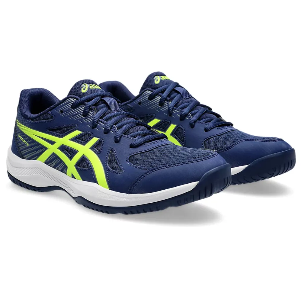 ASICS Men's Upcourt 6 Badminton Shoe (Blue Expanse/Safety Yellow)