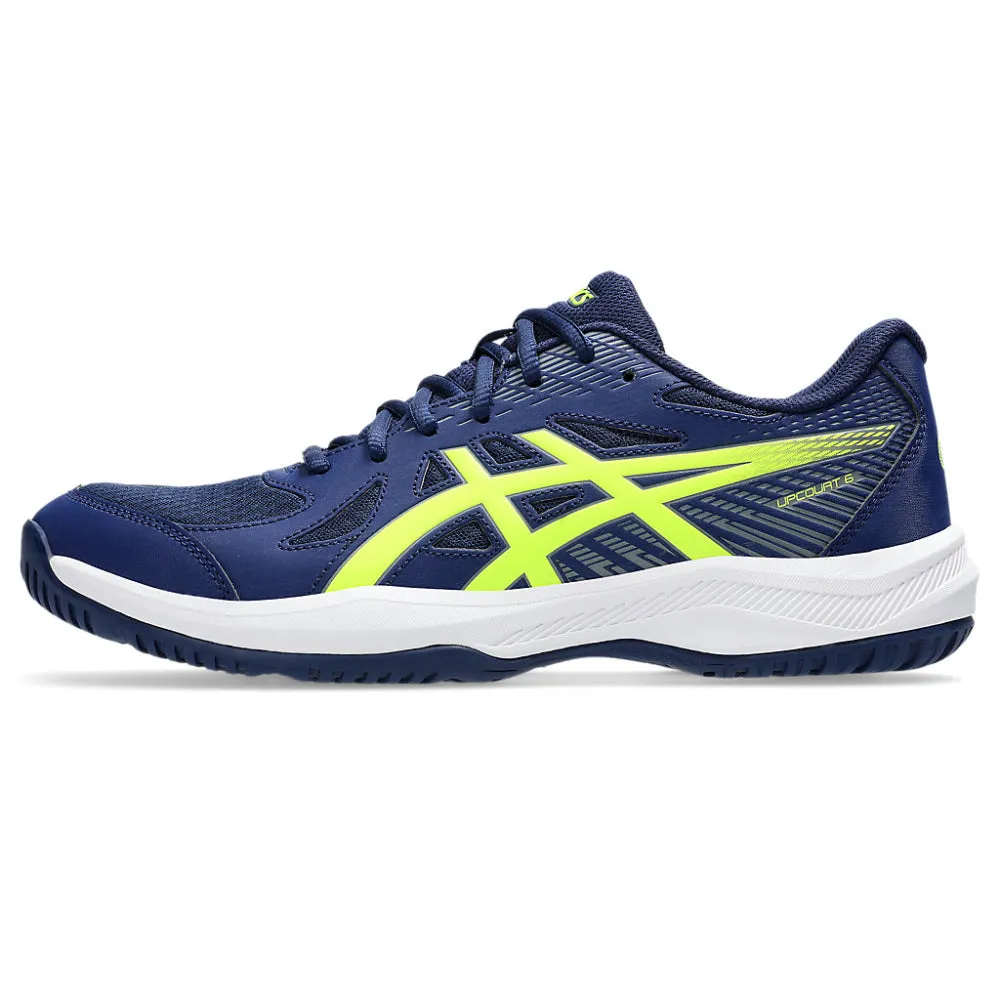 ASICS Men's Upcourt 6 Badminton Shoe (Blue Expanse/Safety Yellow)