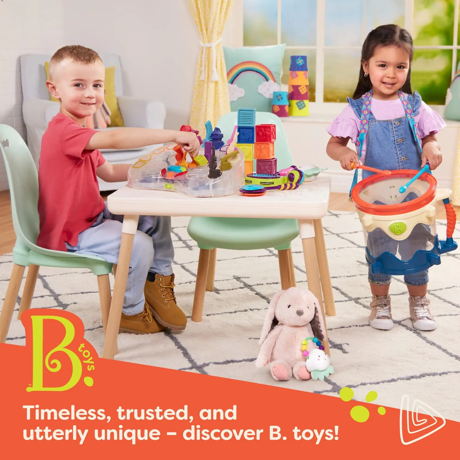 B. toys Boom Buggy Wooden Ride-On for Toddlers