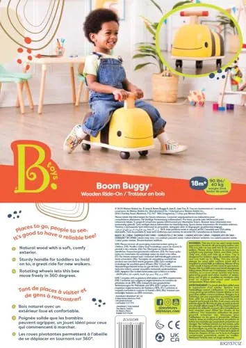 B. toys Boom Buggy Wooden Ride-On for Toddlers