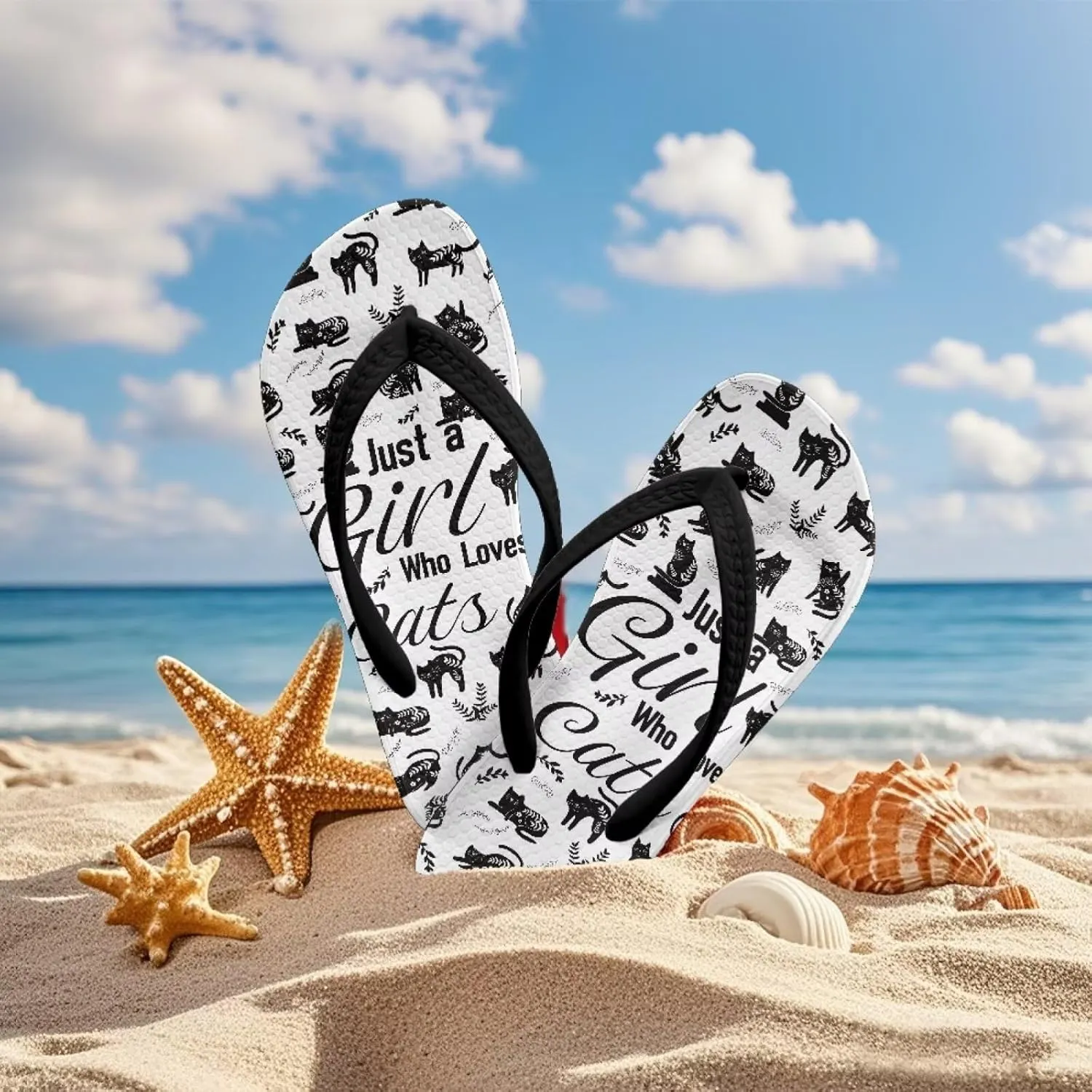Boy Girl Flips Flops for Kids Cartoon Print Slip-on Thong Sandals Kids Slides for Beach Swim Pool