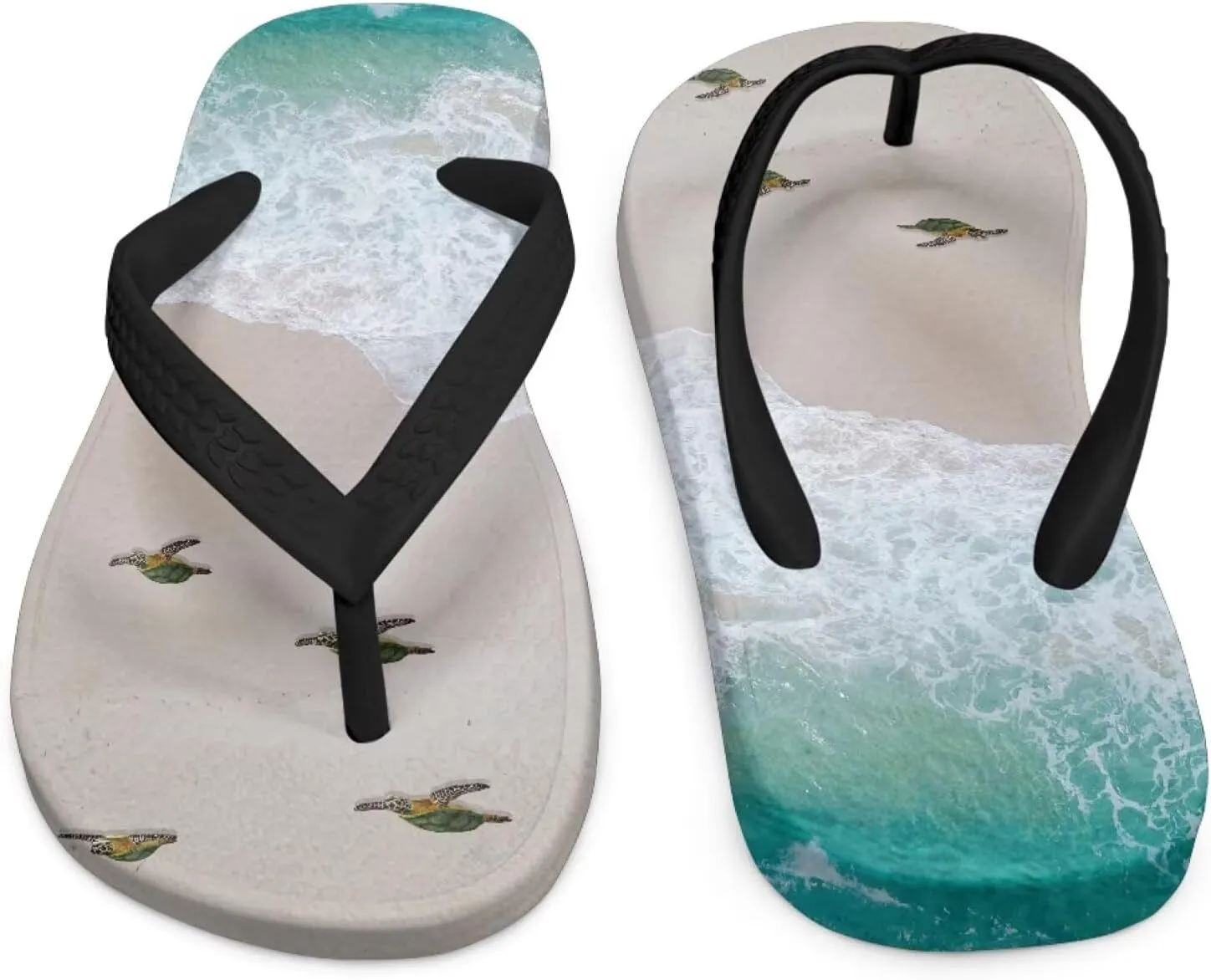 Boy Girls' Sandals Open Toe Slip On Summer Holiday Hawaiian Print Boys Thong Flip Flops