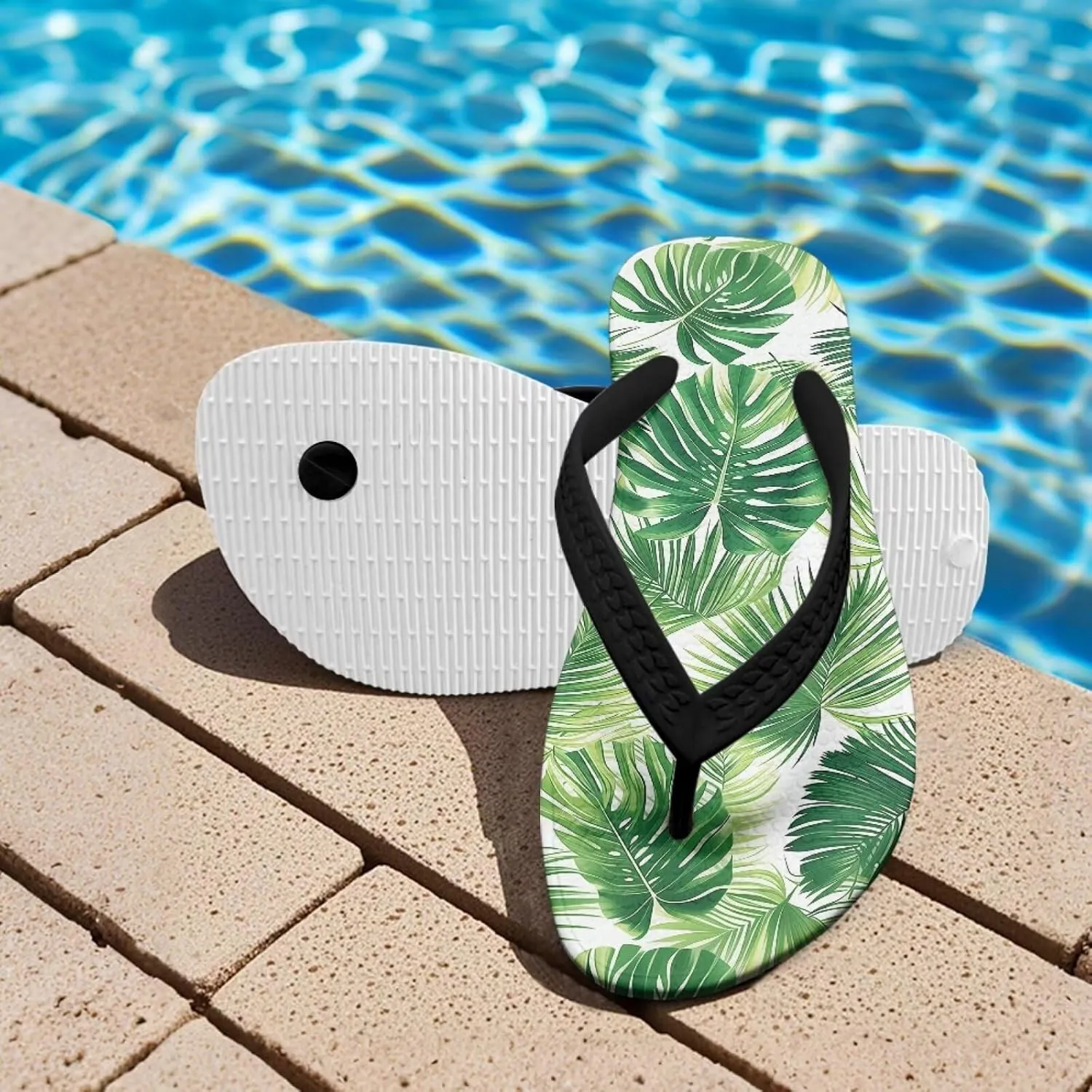 Boy Girls' Sandals Open Toe Slip On Summer Holiday Hawaiian Print Boys Thong Flip Flops