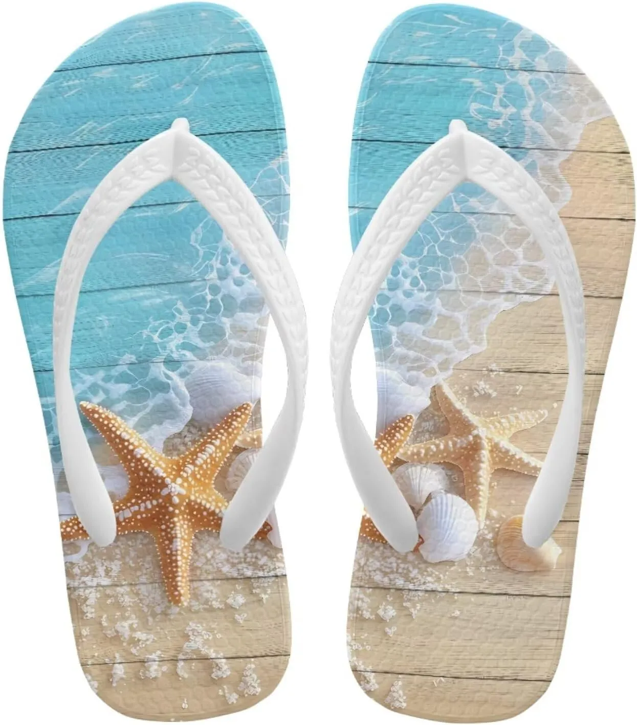 Boy Girls' Sandals Open Toe Slip On Summer Holiday Hawaiian Print Boys Thong Flip Flops