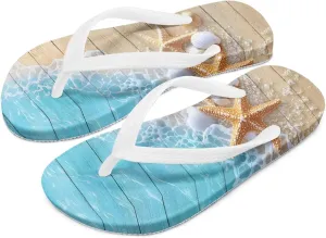 Boy Girls' Sandals Open Toe Slip On Summer Holiday Hawaiian Print Boys Thong Flip Flops