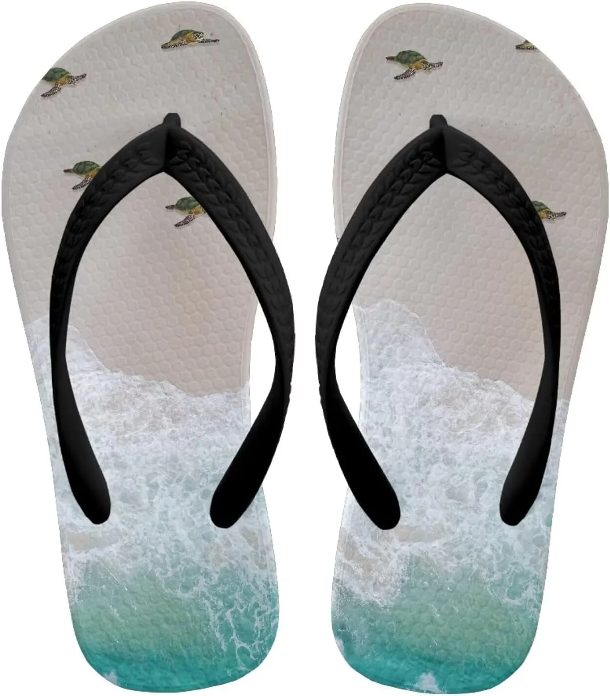 Boy Girls' Sandals Open Toe Slip On Summer Holiday Hawaiian Print Boys Thong Flip Flops