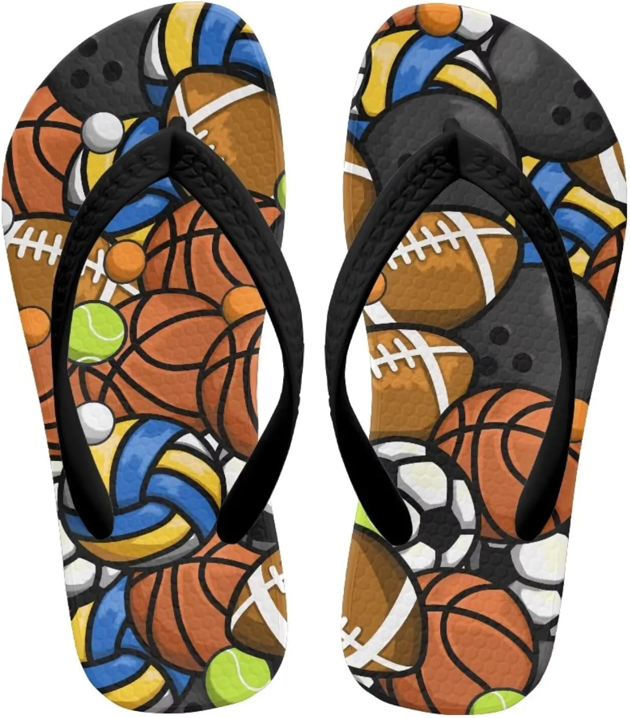 Boys Comfort Flip Flops, Kid's Slip On Thong Sandals with Cartoon Printed Size