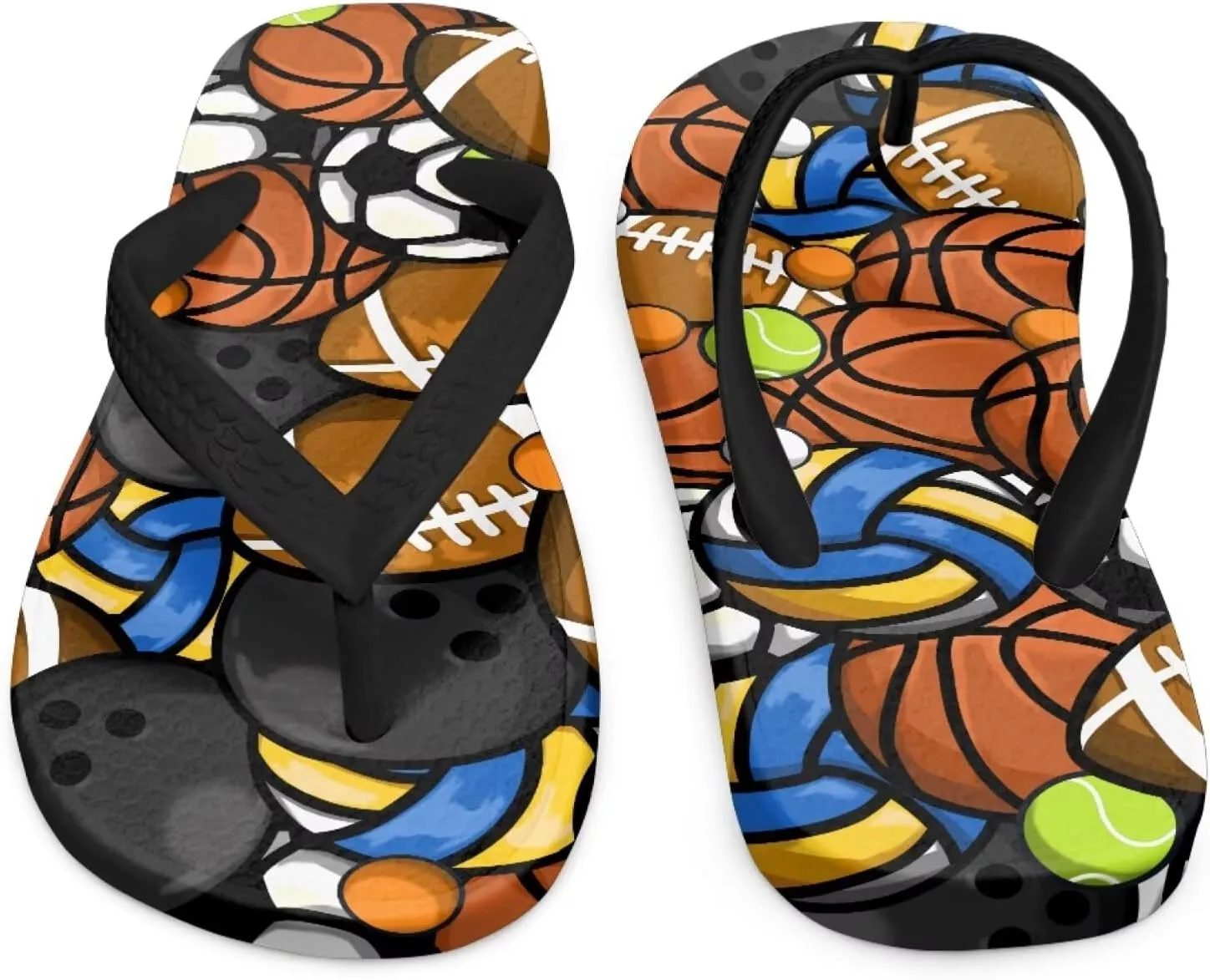 Boys Comfort Flip Flops, Kid's Slip On Thong Sandals with Cartoon Printed Size