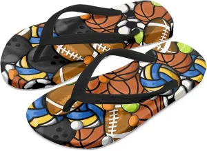 Boys Comfort Flip Flops, Kid's Slip On Thong Sandals with Cartoon Printed Size