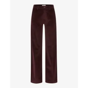 Brax Corduroy Wide Leg Trousers Maine 75-1338 Berry