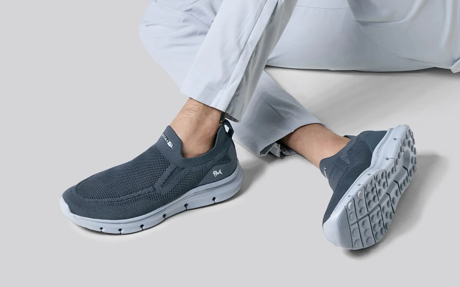 Breathe Ease Slip Ons : Grey