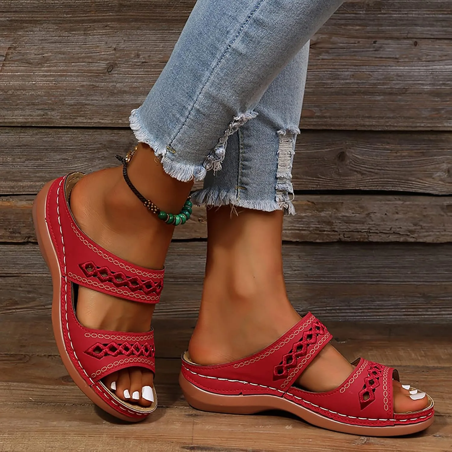 Cathalem Summer Sandals for Women 2024, Orthopedic Sandals for Women Arch Support Sandals Women's Orthotic Sandals