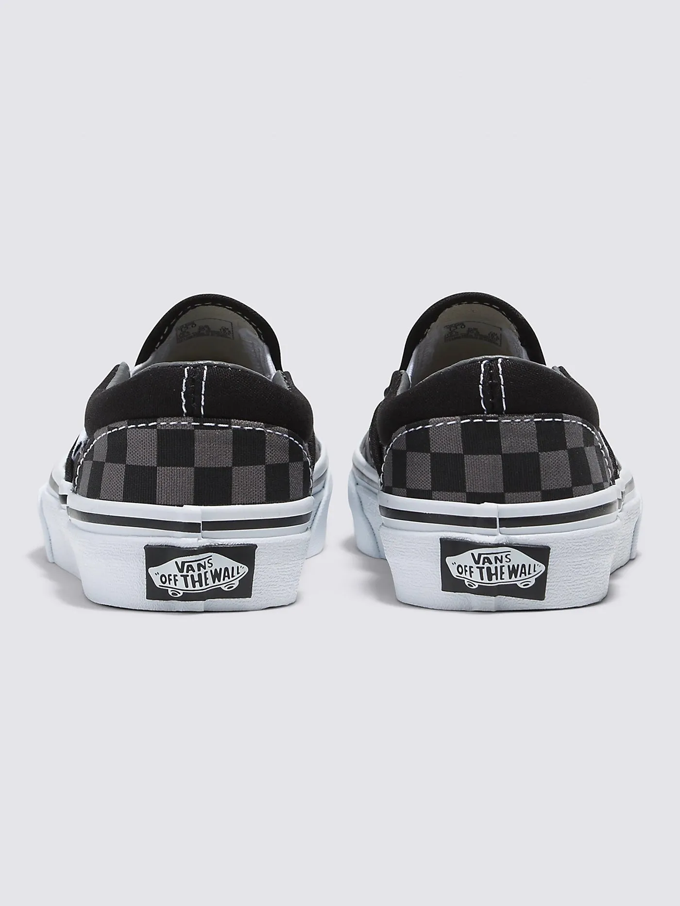 Classic Slip-on Checkerboard Black/Pewter Shoes (Kids)