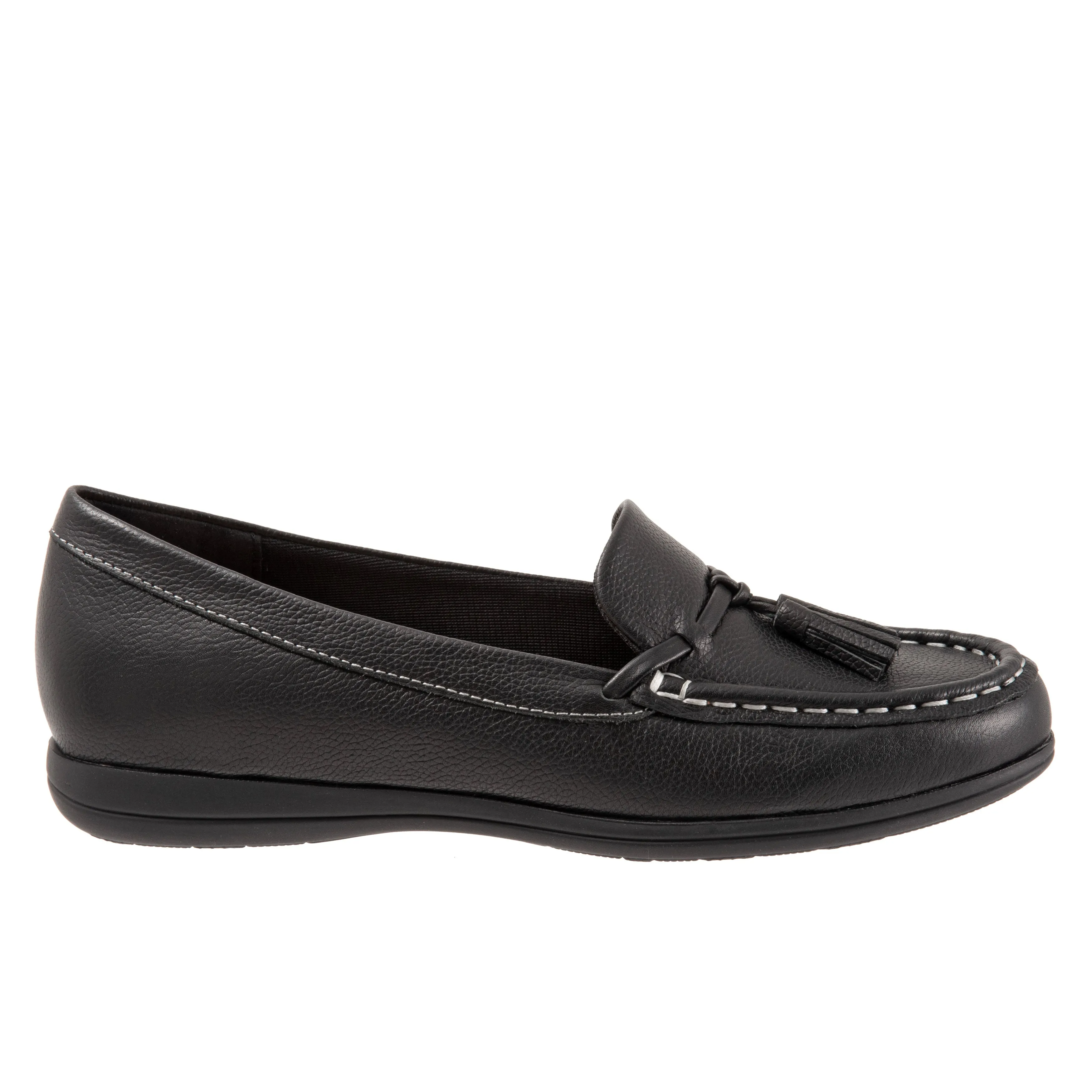 Dawson Black Leather Moccasin