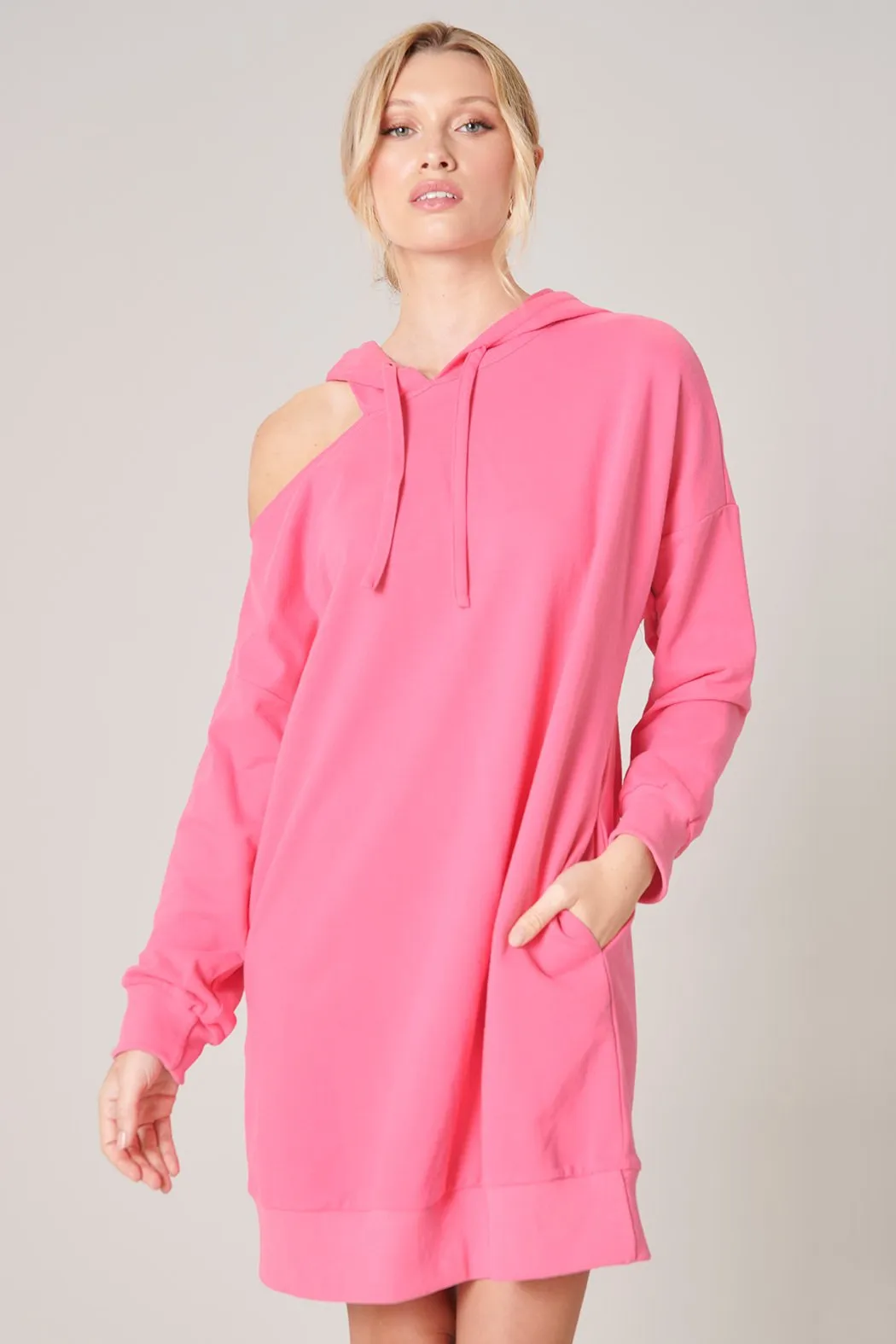 Deanna Cut Out French Terry Hoodie Dress