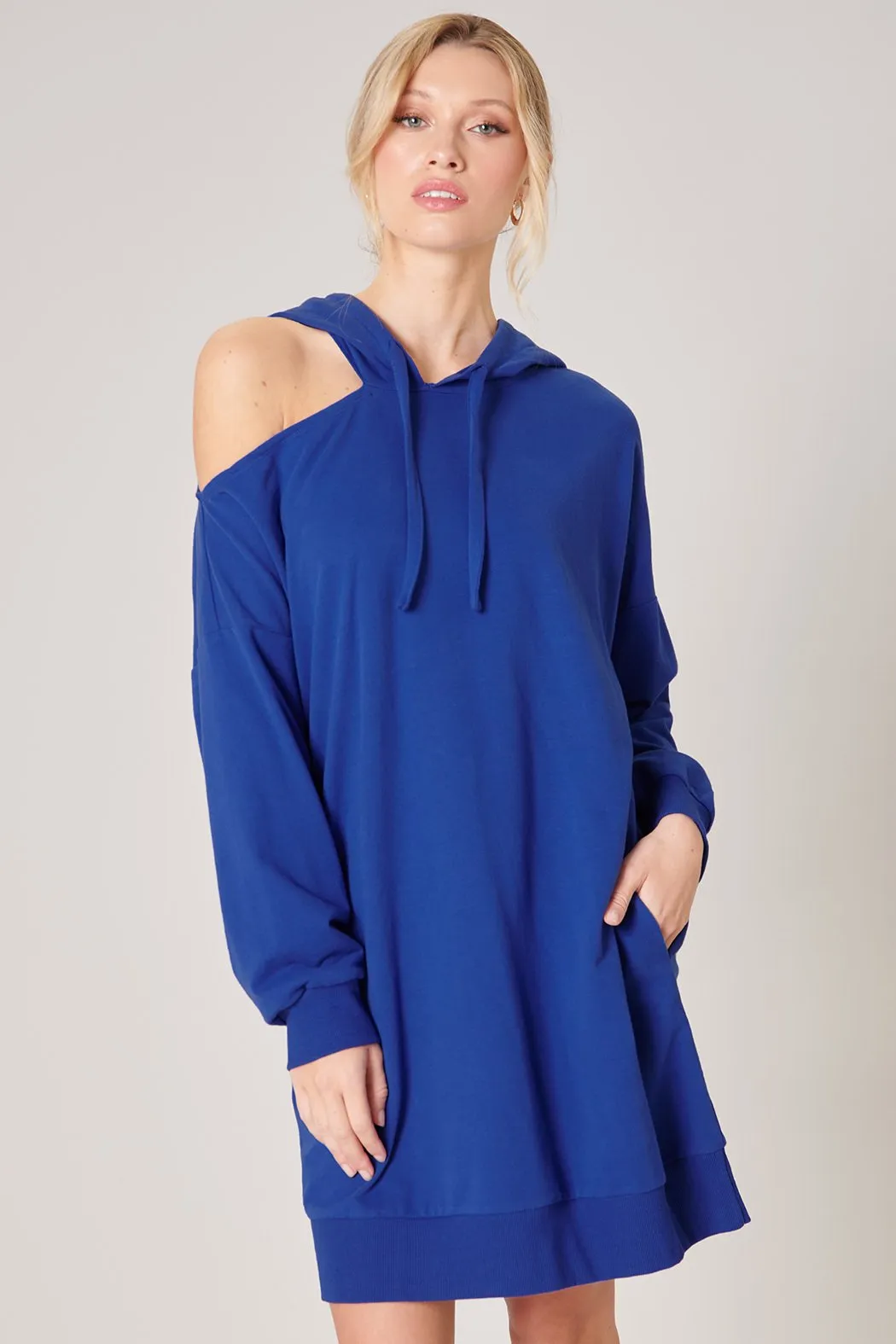 Deanna Cut Out French Terry Hoodie Dress