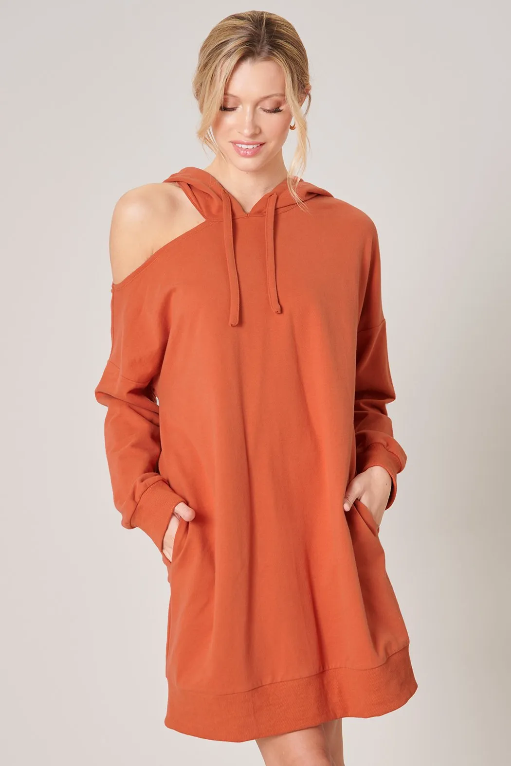 Deanna Cut Out French Terry Hoodie Dress