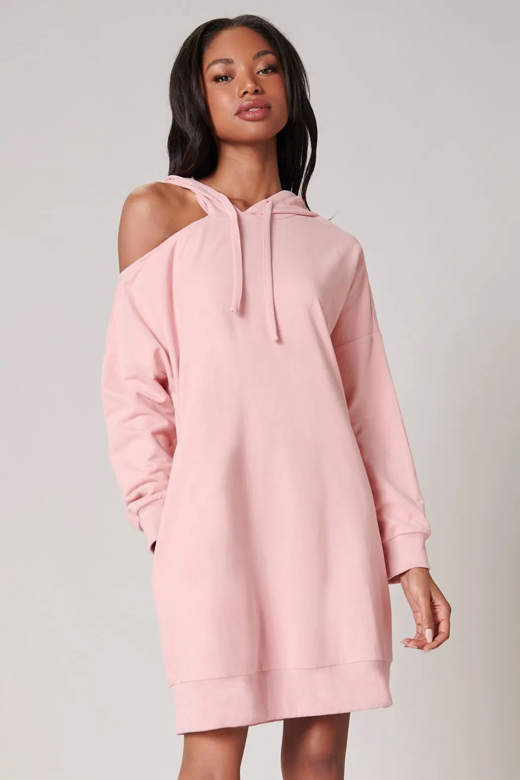 Deanna Cut Out French Terry Hoodie Dress