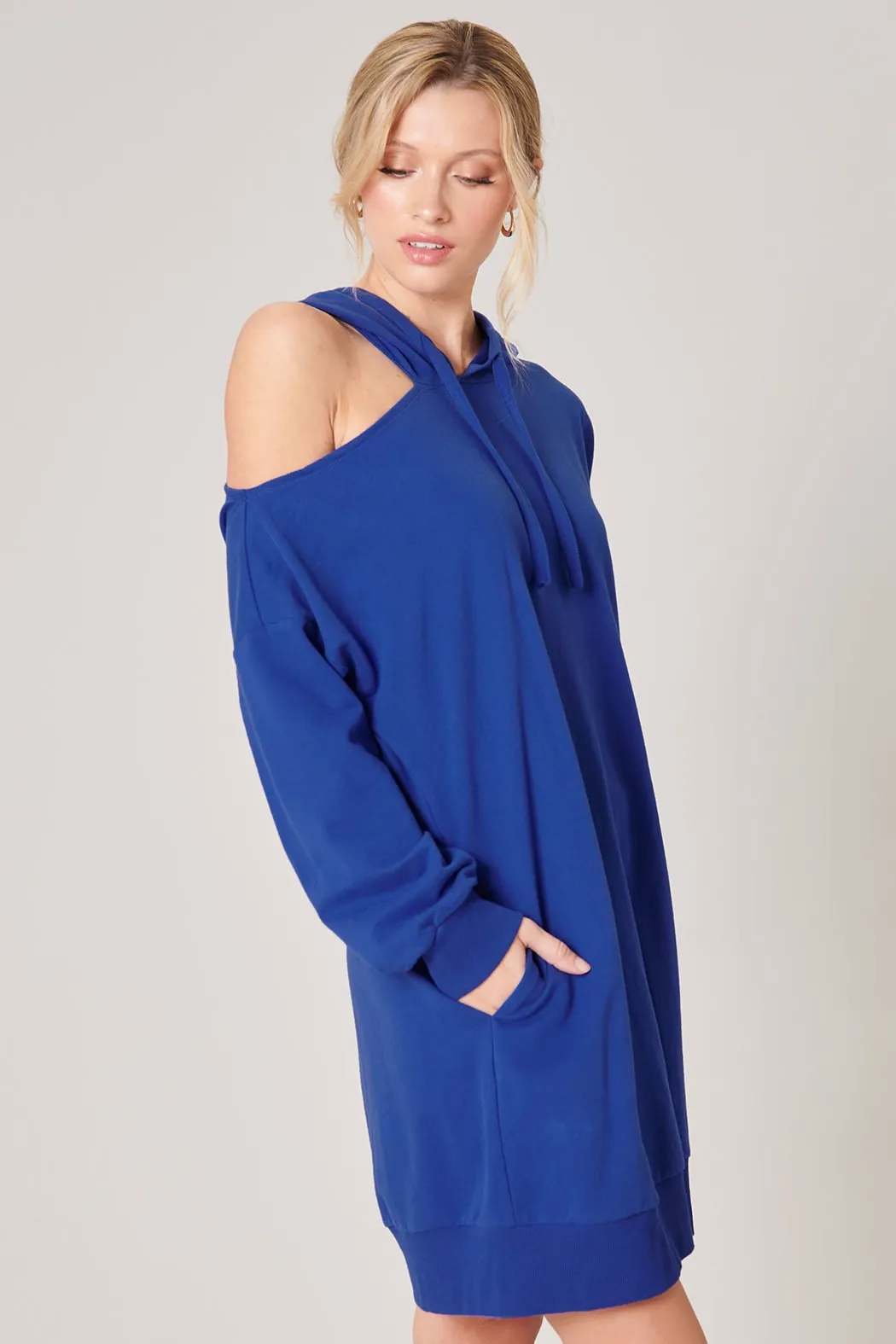 Deanna Cut Out French Terry Hoodie Dress