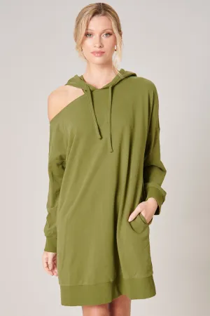 Deanna Cut Out French Terry Hoodie Dress
