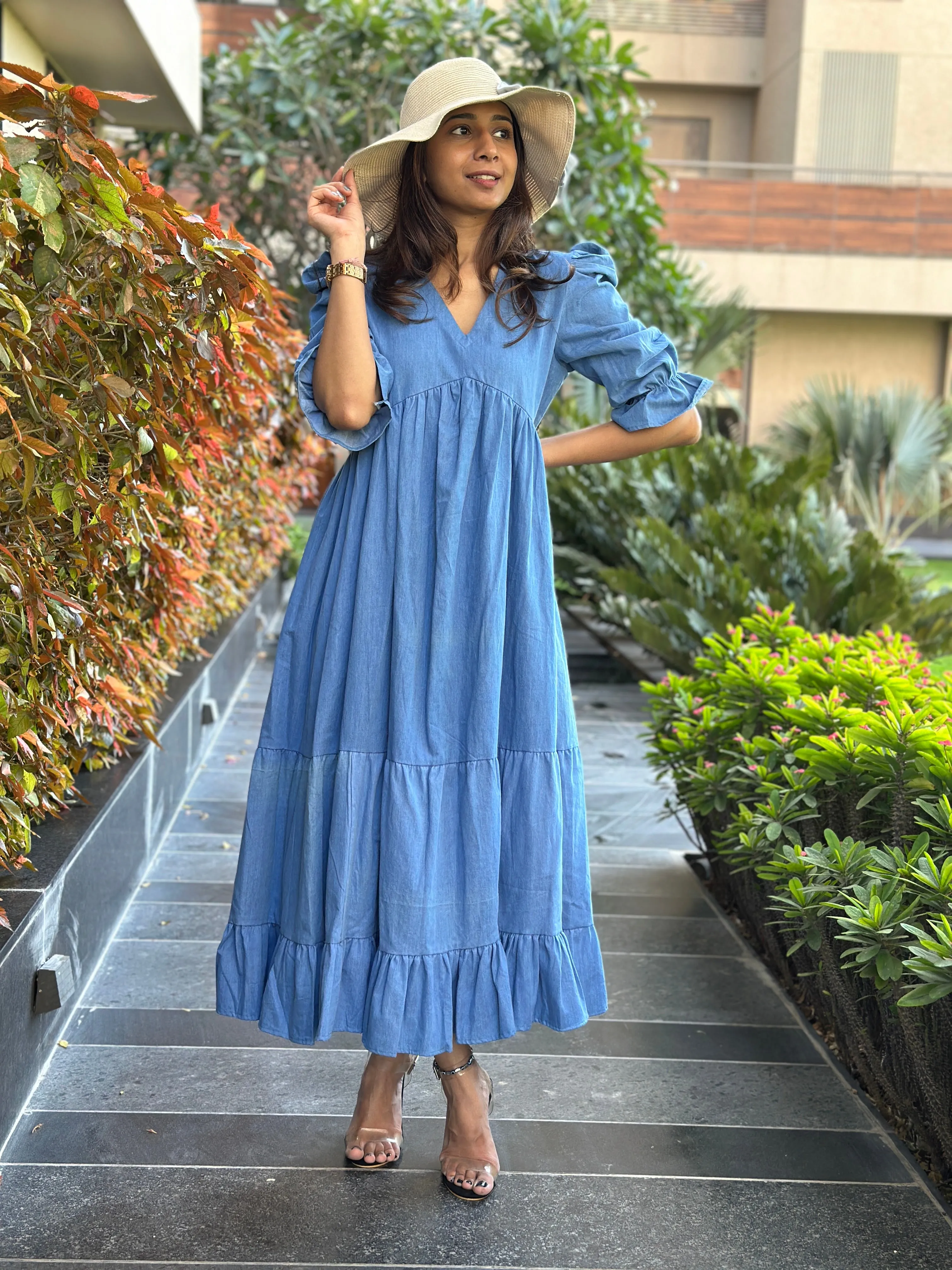 Denim MIDI Dress