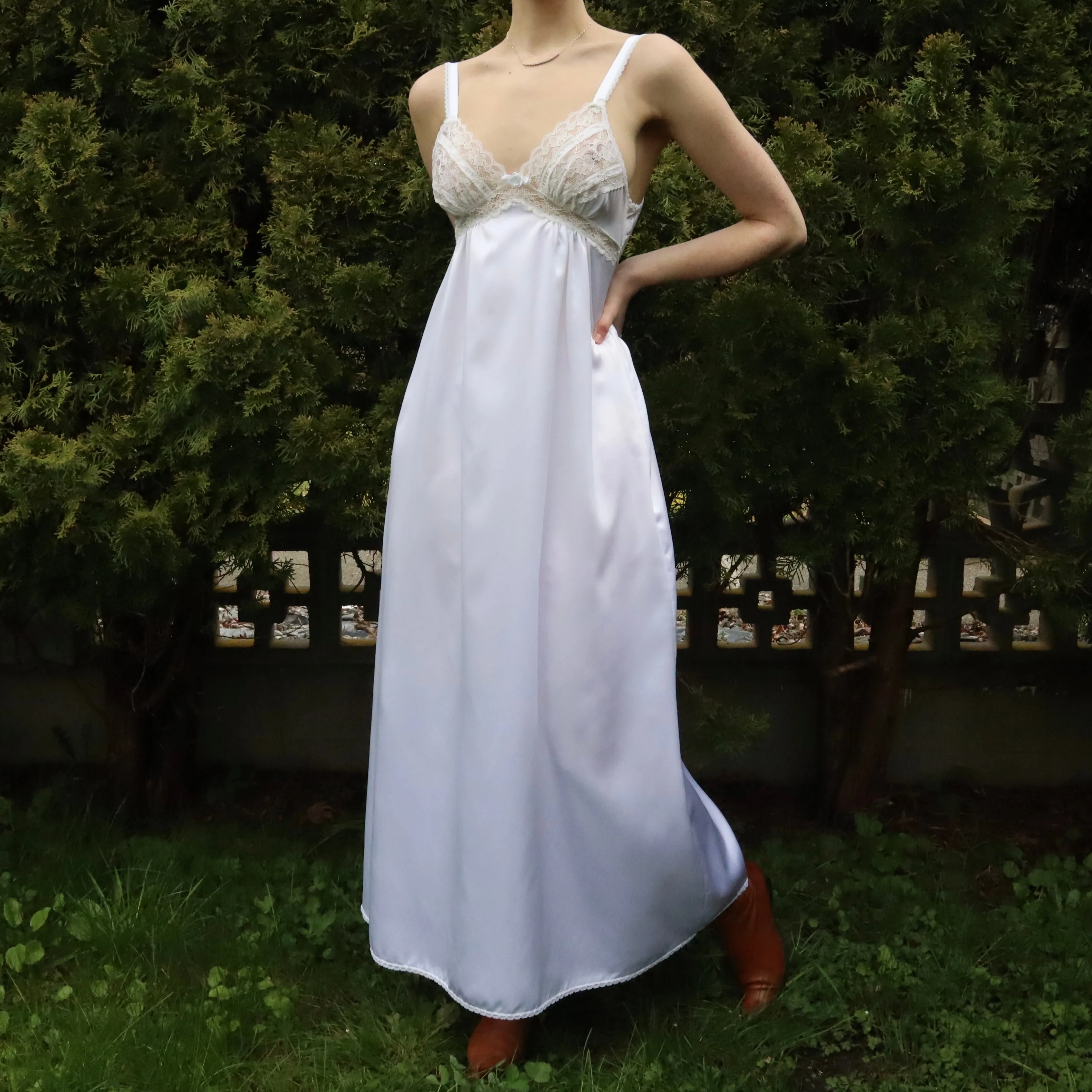 Dior White Satin Slip (Small)