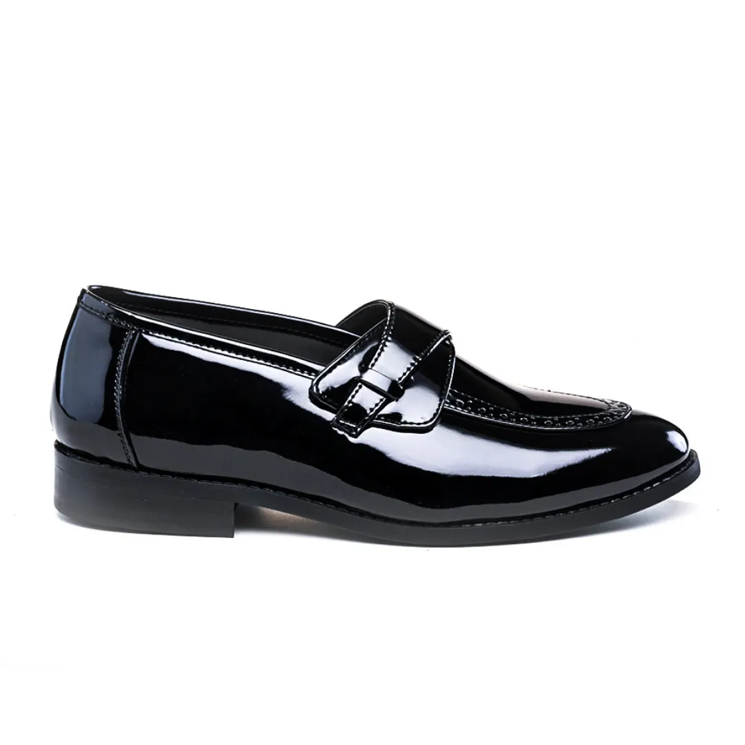 Drezzire Classic Patent Slip-Ons - Black