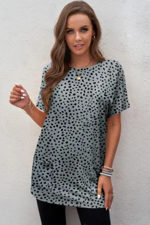 Feel Good Crew Neck Animal Print Tunic